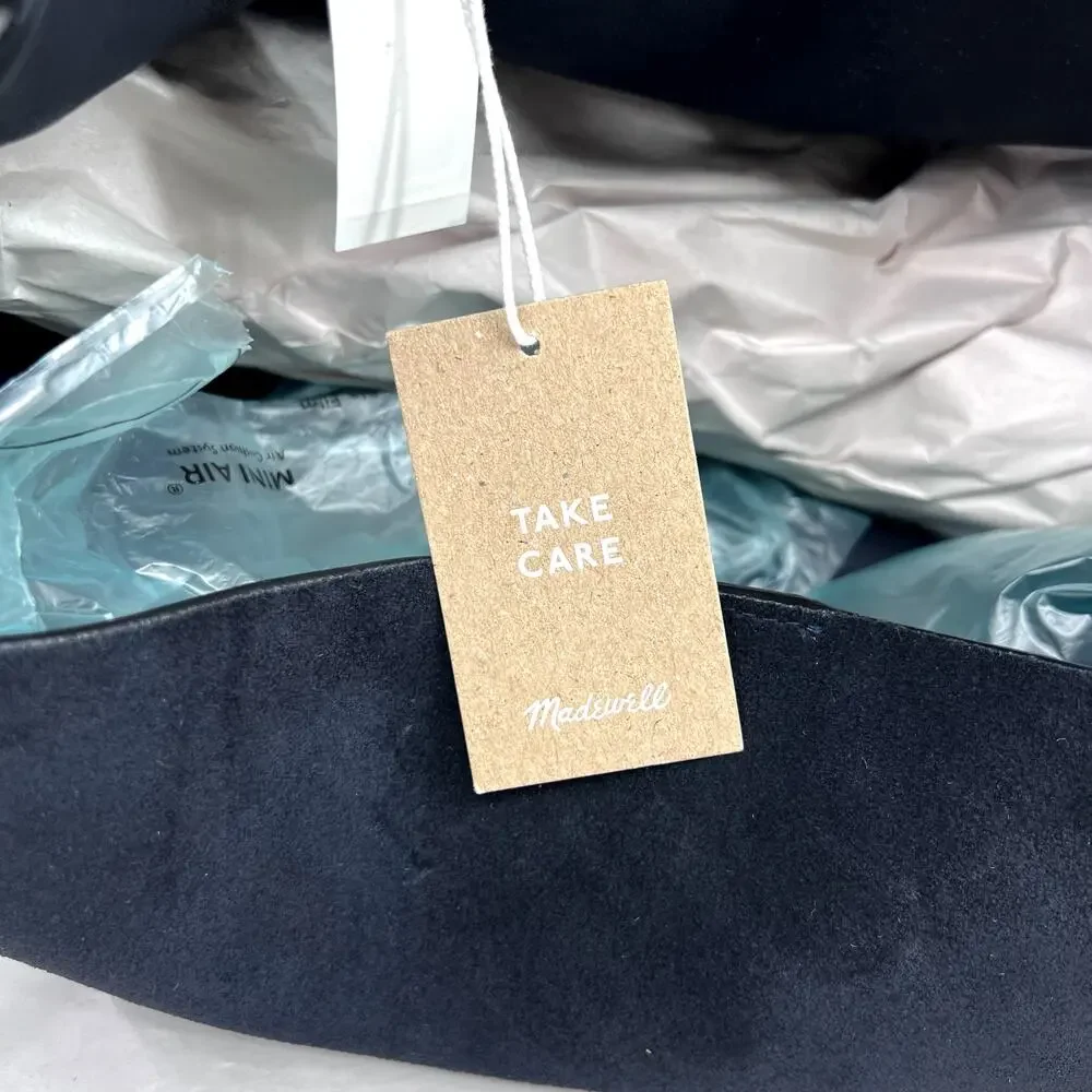 MADEWELL Women's The Oversized Shopper Tote Large Jet Blue Suede NWT